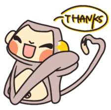 gibbon monkey Aidan sticker #10137727