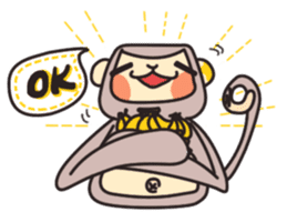 gibbon monkey Aidan sticker #10137729