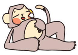 gibbon monkey Aidan sticker #10137731