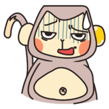 gibbon monkey Aidan sticker #10137736