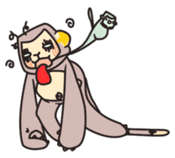 gibbon monkey Aidan sticker #10137738