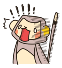 gibbon monkey Aidan sticker #10137741