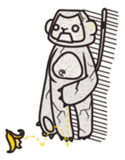 gibbon monkey Aidan sticker #10137742