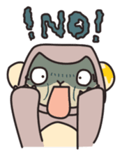 gibbon monkey Aidan sticker #10137743