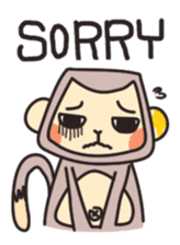 gibbon monkey Aidan sticker #10137745