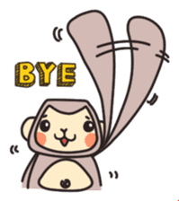 gibbon monkey Aidan sticker #10137751