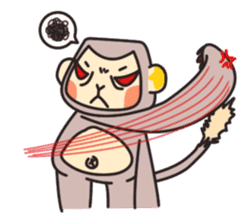 gibbon monkey Aidan sticker #10137758