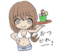 tropical girl sticker #10138200