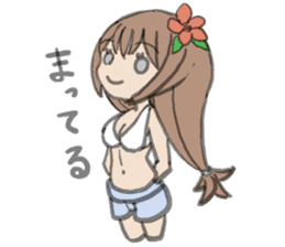 tropical girl sticker #10138208