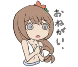 tropical girl sticker #10138219