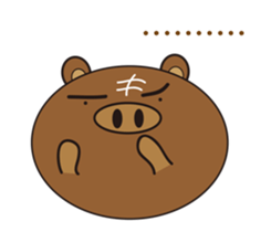 Steamed bread of cute pigs. sticker #10138804