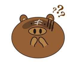 Steamed bread of cute pigs. sticker #10138815