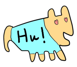 Stylish dog sticker #10139166