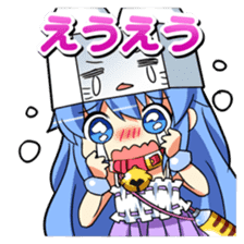 Cat cap girl Aqua sticker #10140084