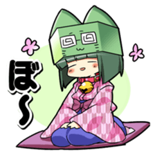 Cat cap girl Aqua sticker #10140101