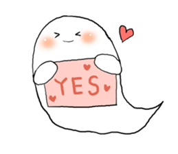 A black shadow and white ghost. sticker #10140842