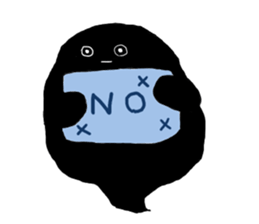 A black shadow and white ghost. sticker #10140843