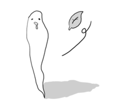 A black shadow and white ghost. sticker #10140849