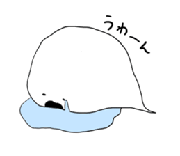 A black shadow and white ghost. sticker #10140851