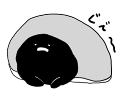 A black shadow and white ghost. sticker #10140857