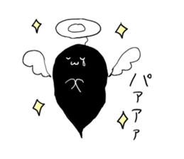 A black shadow and white ghost. sticker #10140859