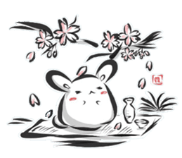 "kanji" rabbit (Japanese) sticker #10141263