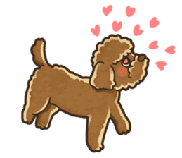 I Love Toy Poodle so much! sticker #10143022