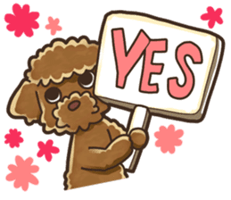 I Love Toy Poodle so much! sticker #10143032