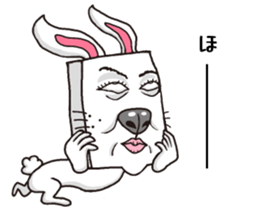 Strange facial rabbit sticker #10143206