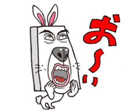 Strange facial rabbit sticker #10143221