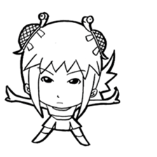 Turtle girl sticker #10143810