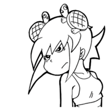 Turtle girl sticker #10143812