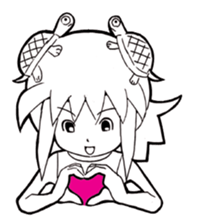 Turtle girl sticker #10143817