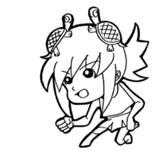 Turtle girl sticker #10143819