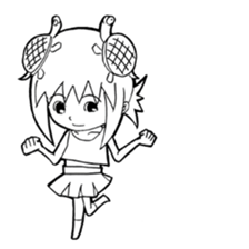 Turtle girl sticker #10143829