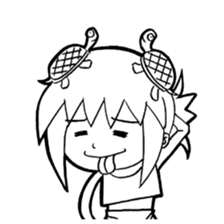 Turtle girl sticker #10143831