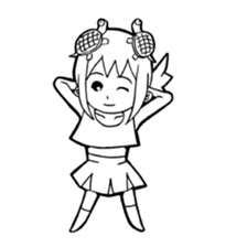 Turtle girl sticker #10143835