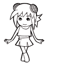 Turtle girl sticker #10143836