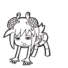 Turtle girl sticker #10143837