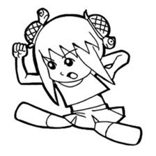 Turtle girl sticker #10143844