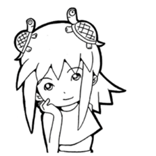 Turtle girl sticker #10143845