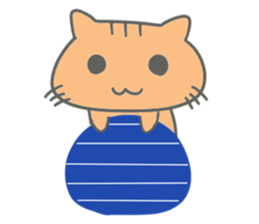 Brown kitten improved version sticker #10145609