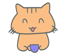 Brown kitten improved version sticker #10145638