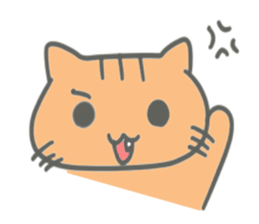Brown kitten improved version sticker #10145639