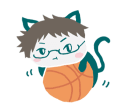 The cat wearing glasses. sticker #10145728