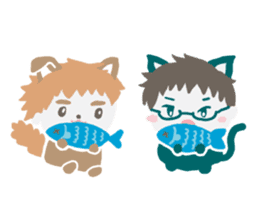 The cat wearing glasses. sticker #10145732