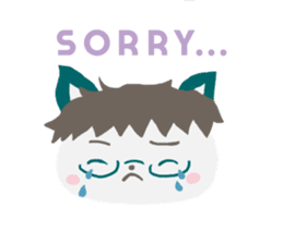 The cat wearing glasses. sticker #10145733