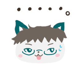 The cat wearing glasses. sticker #10145737