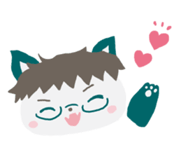 The cat wearing glasses. sticker #10145738
