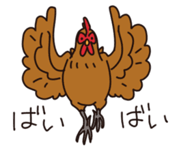 three chickens sticker #10147376